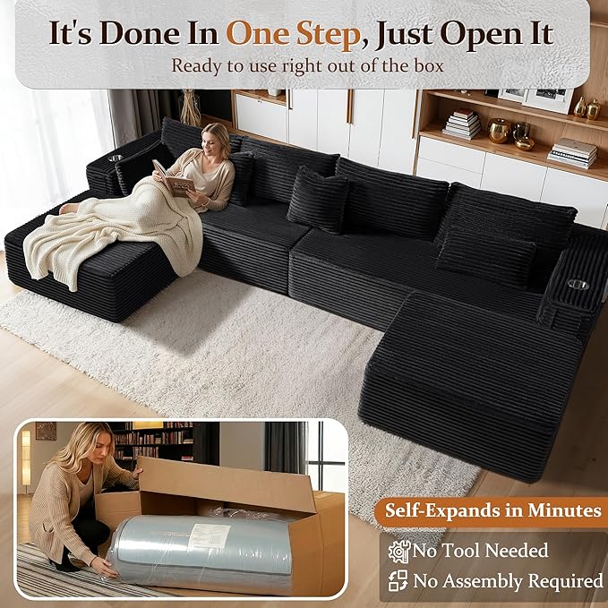 37" Cloud Sectional Couch Ottoman
