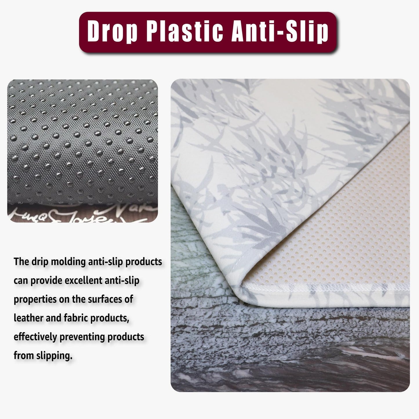 AmazeCov Non Slip Headrest Cover for Recliner Chair, Velvet Printed Lazy Boy Recliner Headrest Cover, Furniture Headrest Protector for Office Chair Theater Seat and Sofa,Gray Leaves
