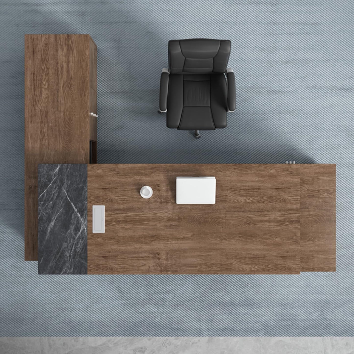 LSIGHTUS Large Executive Office Desk with Lateral Cabinet, Luxury Wood Single Office Long Boss Desk with File Drawers, Gaming Table Business Furniture Set Workstation for CEO Boss Manager