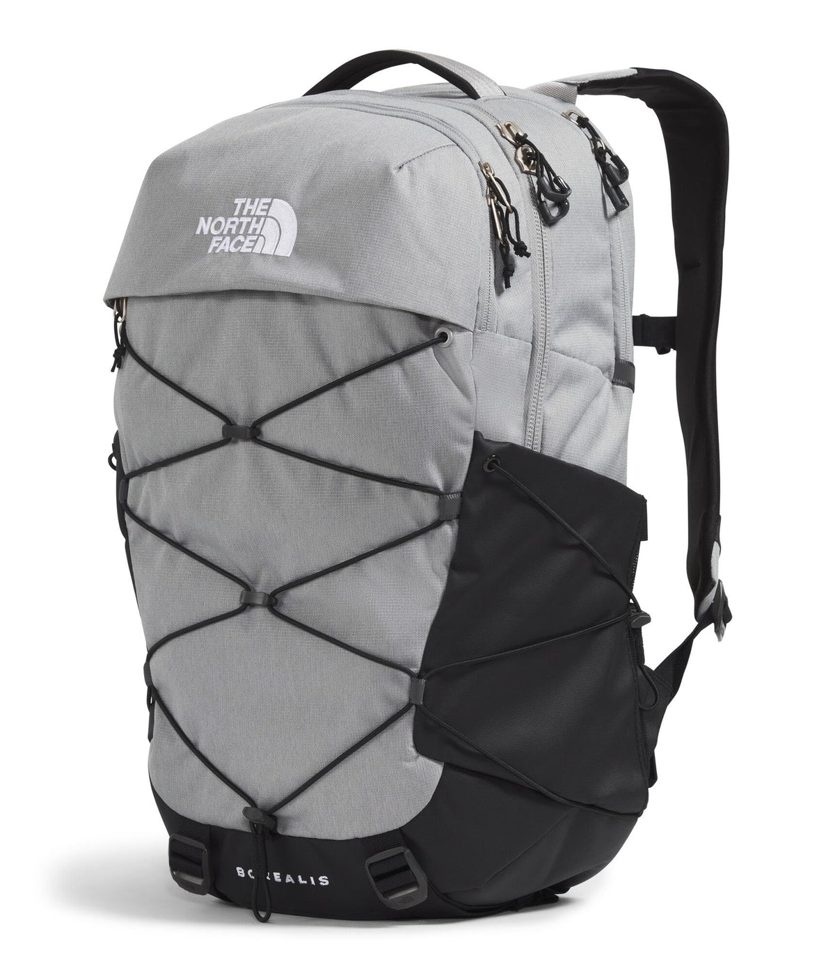 The North Face Borealis Commuter Laptop Backpack - Water Repellent, Laptop Sleeve, Large Main Compartment, Meld Grey Dark Heather/TNF Black-NPF, One Size