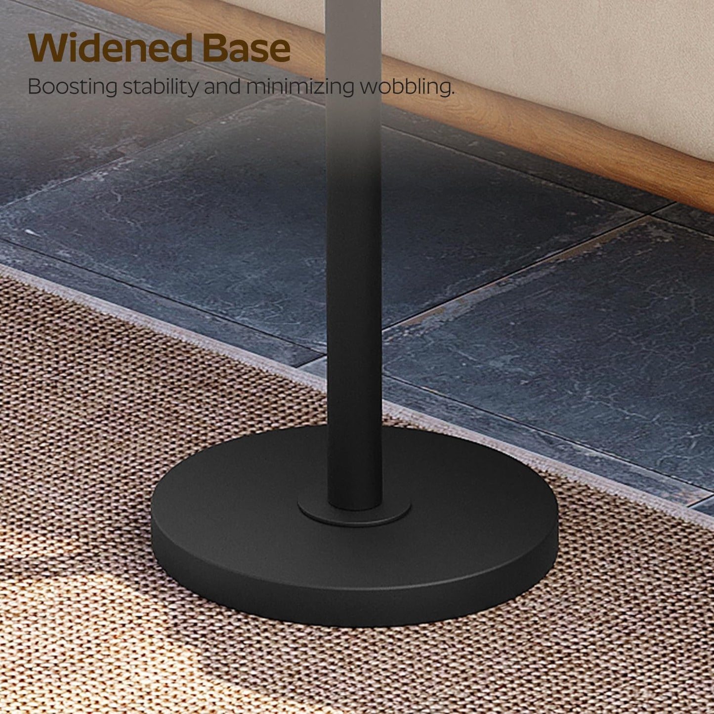 YATINEY Round Side Table, Small Drink Table, Pedestal Martini Table, End Table for Small Spaces in Living Room, Bedroom, Dormitory, Rustic Brown and Black ET30BR