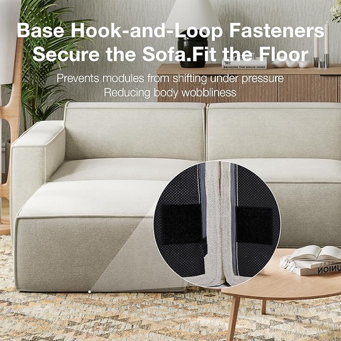 Novilla Modular Sectional Sofa, No Assembly Cloud Sectional Couch