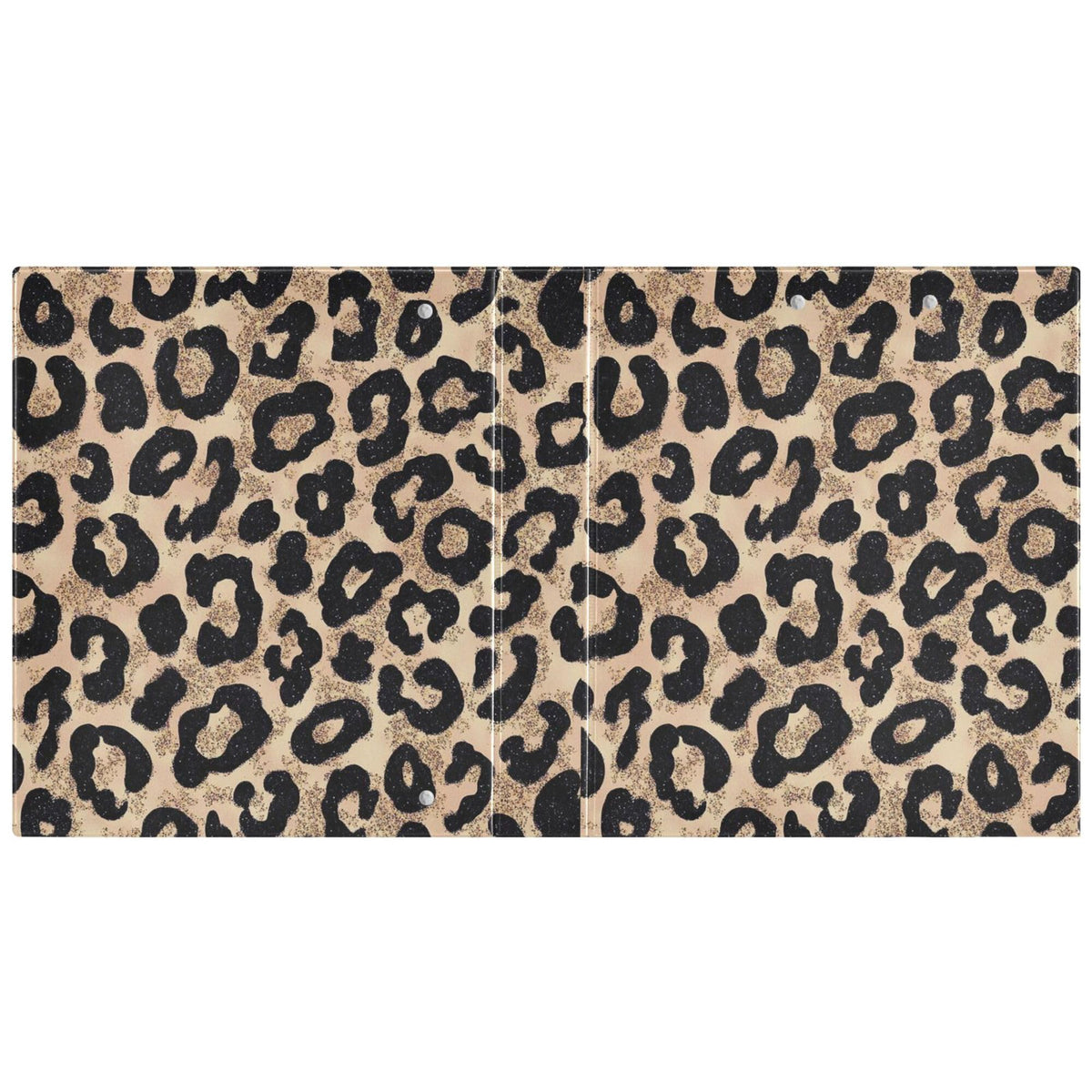 Leopard Round Ring Binders 1.5 Cheetah 3 Ring Clipboard Binder for Office School Work Supplies File Folder 200 Sheet Capacity Easy Open