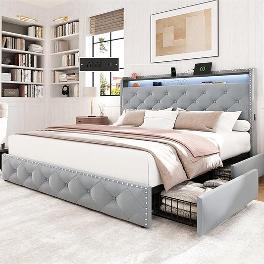 LARMACE Queen Size Bed Frame
