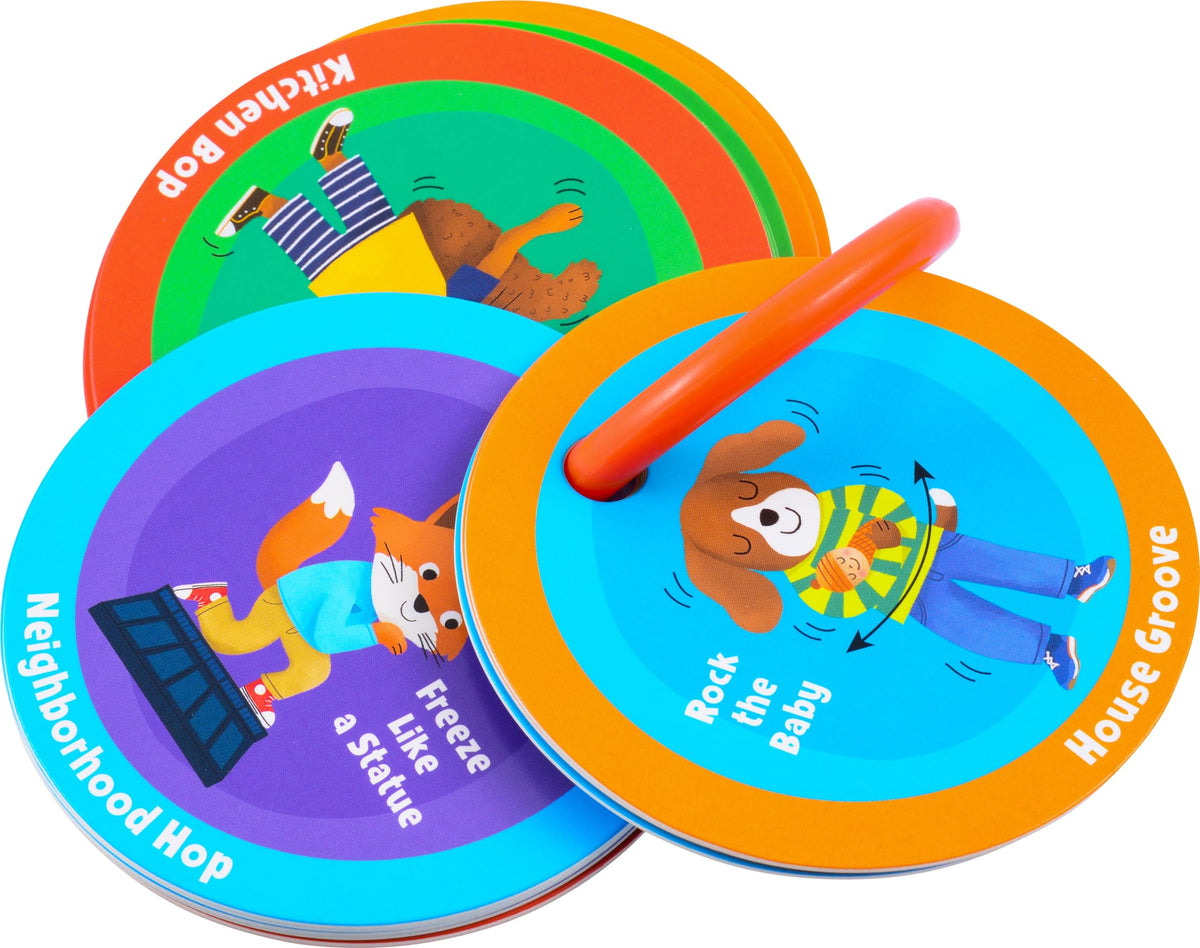 MOLLYBEE KIDS Preschool Dance Party Cards Everyday Moves, Gifts for Ages 3+, Toddler Travel Game and Activity