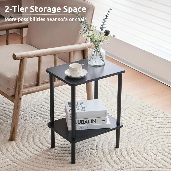 Apicizon 2 Tier End Table Set of 2, Small Side Table