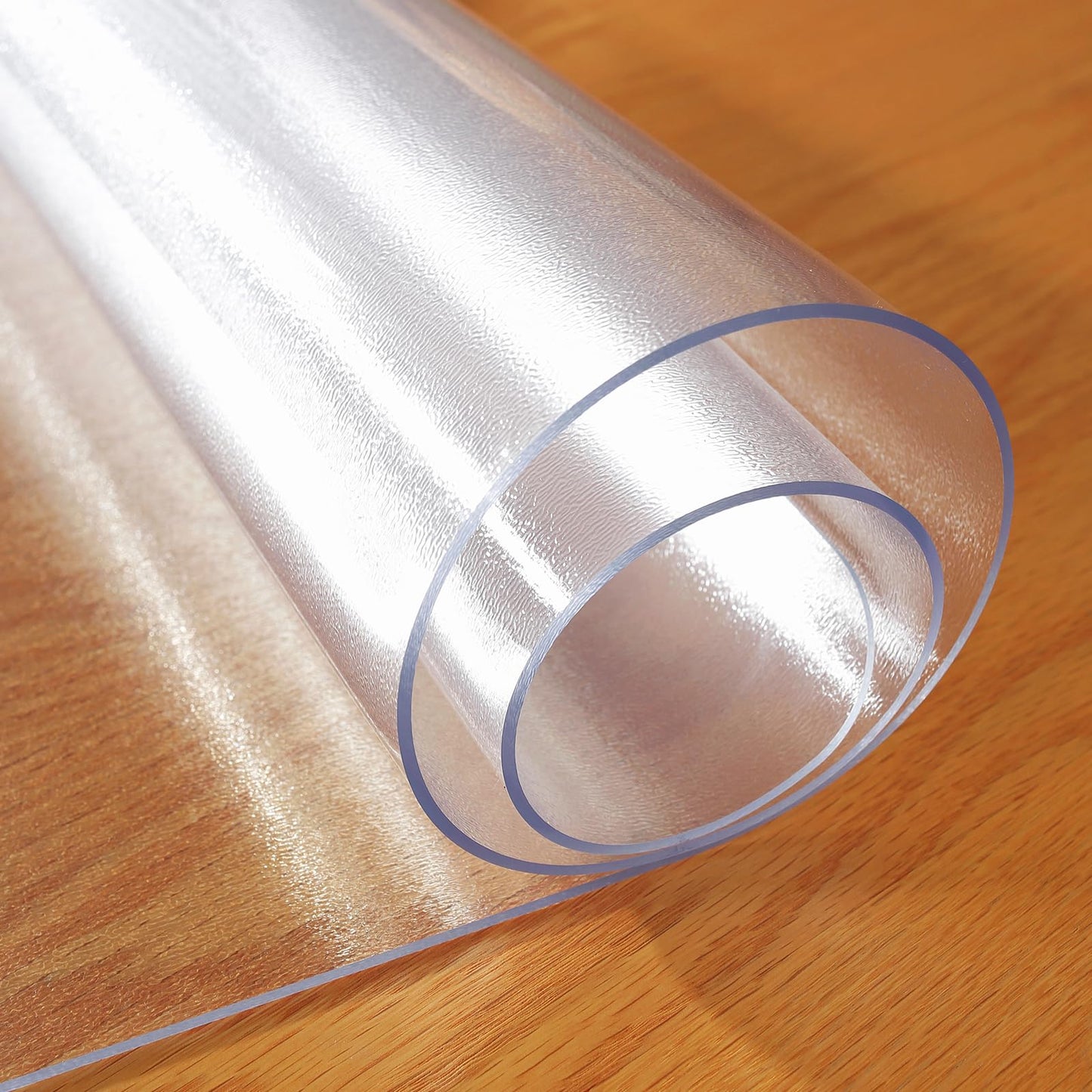 OstepDecor Frosted Clear Table Cover Protector 18 x 60 Inch, 1.5mm Thick Plastic Table Cover, Dining Table Protector Pad, Waterproof & Easy Cleaning PVC Desk Mat for Dresser, Coffee & Wooden Tabletop