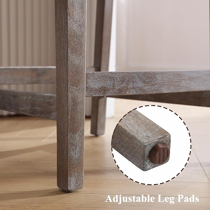 27" Woven Rope Counter Stools Set of 4
