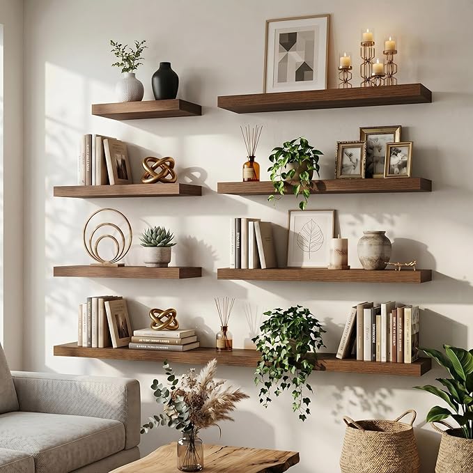 FLYJOE Floating Shelves for Wall, 32 Inch Floating Shelves Set of 2, Kitchen