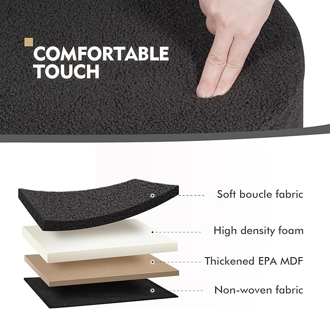 PINPLUS Round Ottoman with Storage Set of 2, Storage Ottoman with Tray