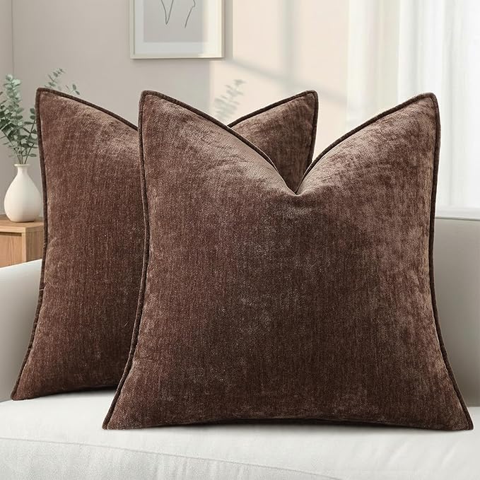 decorUhome Summer Couch Euro Sham Throw Pillow Covers 26x26 Set of 2,