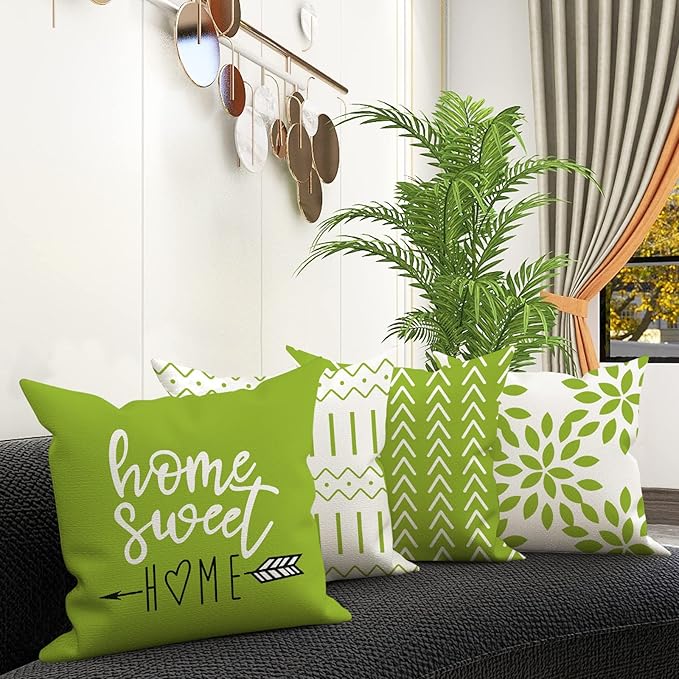 YCOLL Pillow Covers 16x16 Set of 4, Modern Sofa Throw Pillow Cover, Decorative