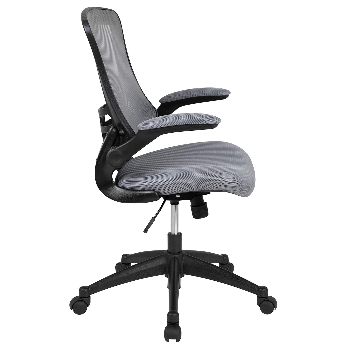 Flash Furniture Kelista Office Chair, Ergonomic, Mid-Back, Dark Gray Mesh with Swivel