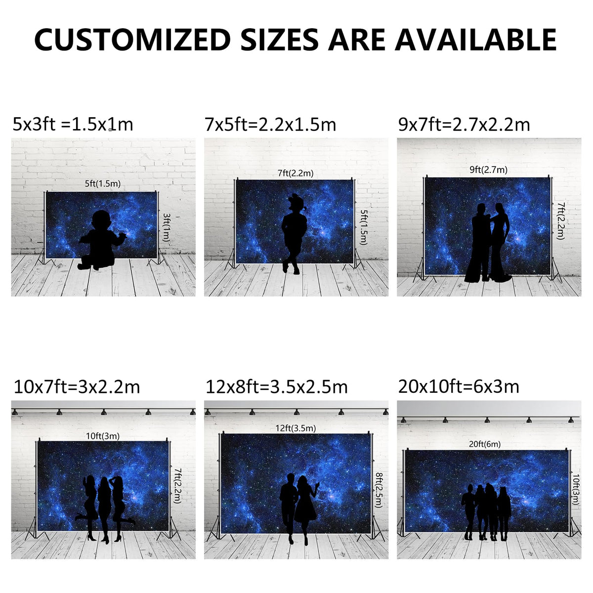 Renaiss 7x5ft Night Sky Star Backdrop Starry Galaxy Planet Theme Photography Background Boy Girls Birthday Party Decorations Banner Science Fiction Universe Photo Booth Studio Supplies Props