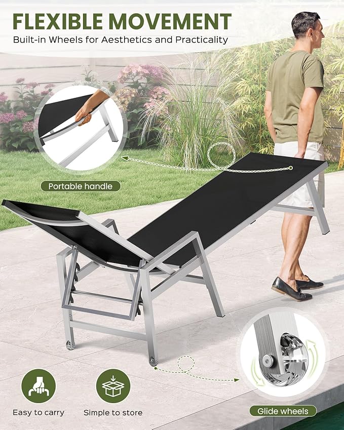 Patio Chaise Lounge Chair Outdoor