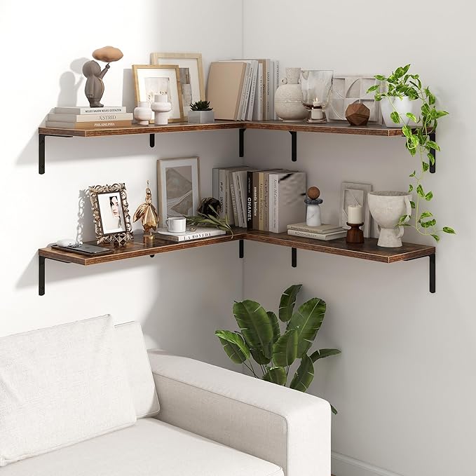 Fun Memories Deep Floating Shelves, 36W x 8D Floating Shelves Set of 2