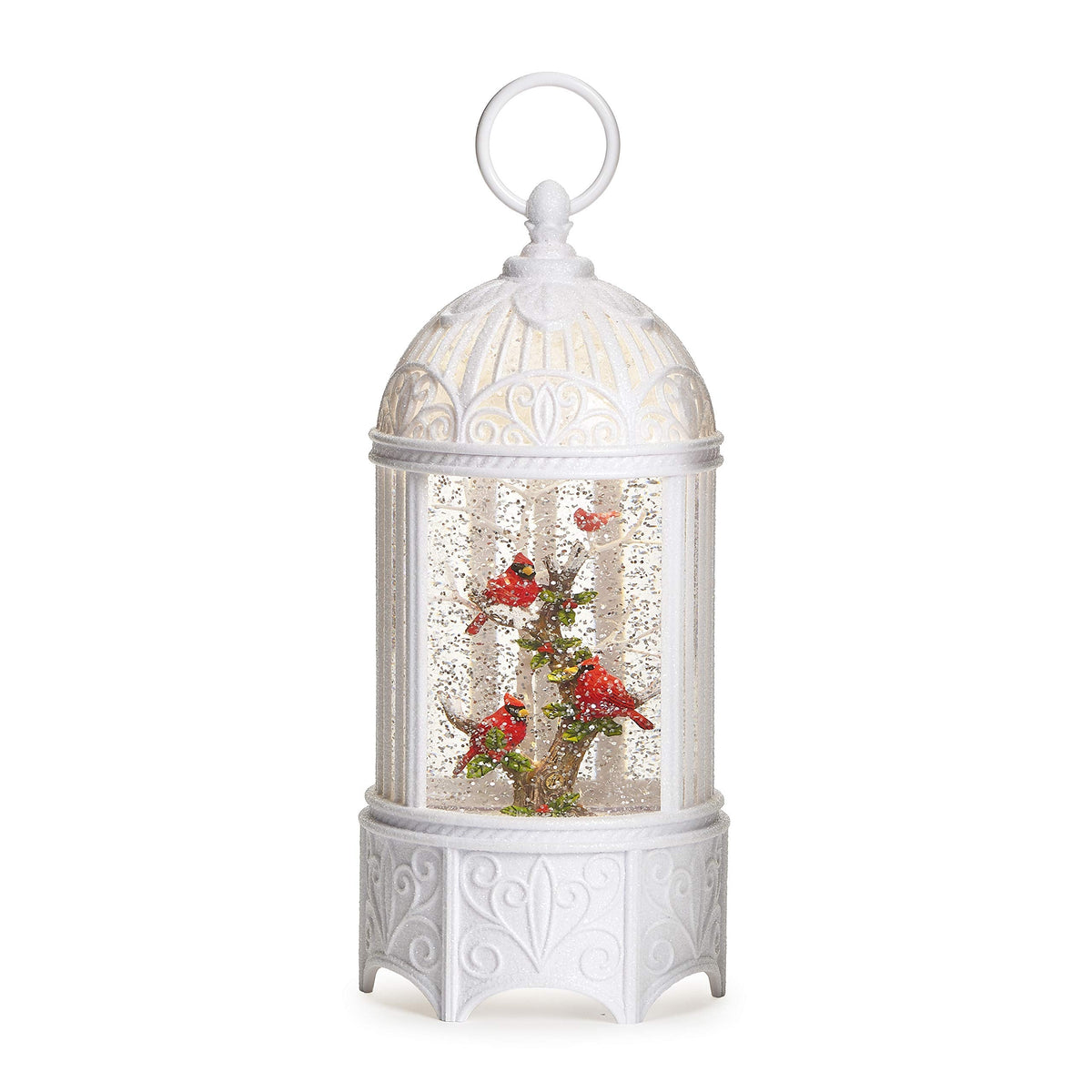 Roman 133349 Led Swirl Birdcage Christmas Cardinal, 10.2 inch, Multicolor