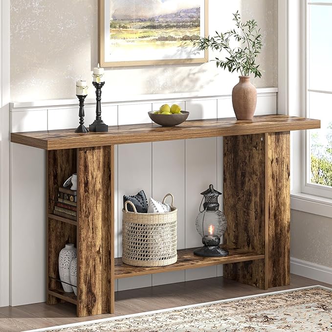 FOLUBAN Console Table for Entryway, Farmhouse Sofa Table