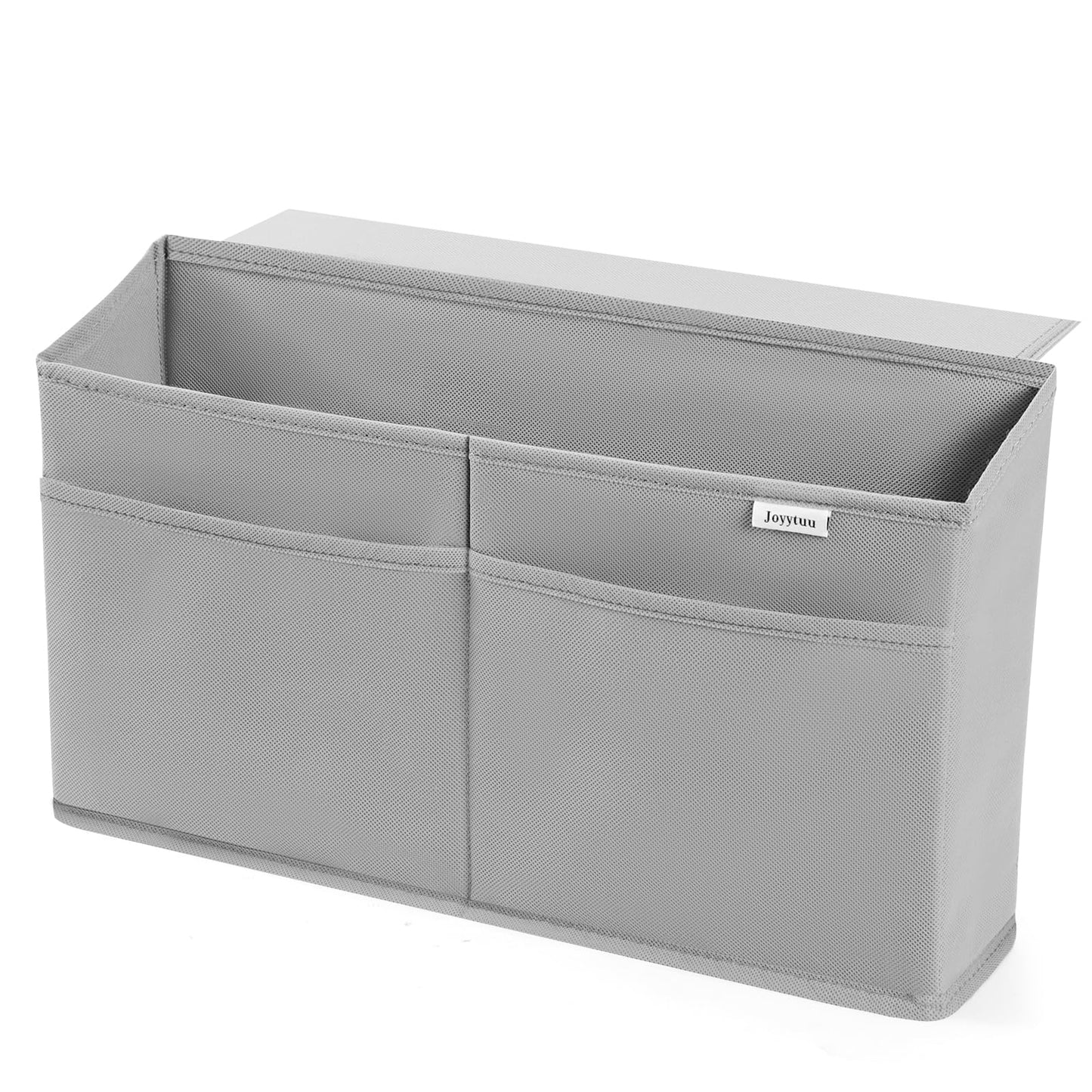 JOYYTUU 10 Pack Desk Side Hanging Organizer, Adhesive Storage Bag with Pockets for Magazine Ipad Notebook, for End Tables Home Office Desks Computer Workstations Dressing Table, Grey