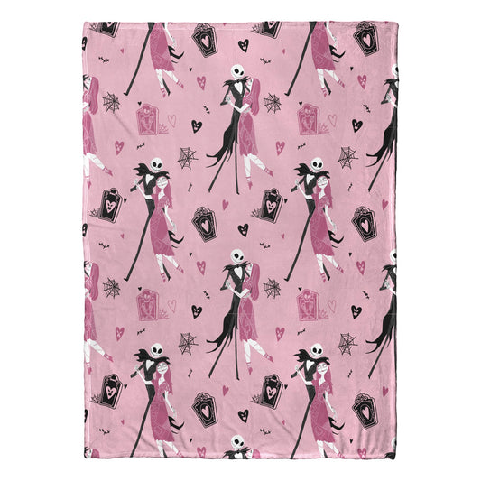 Disney Nightmare Before Christmas Silk Touch Throw Misfit Tango 50" x 70" Fleece Blanket