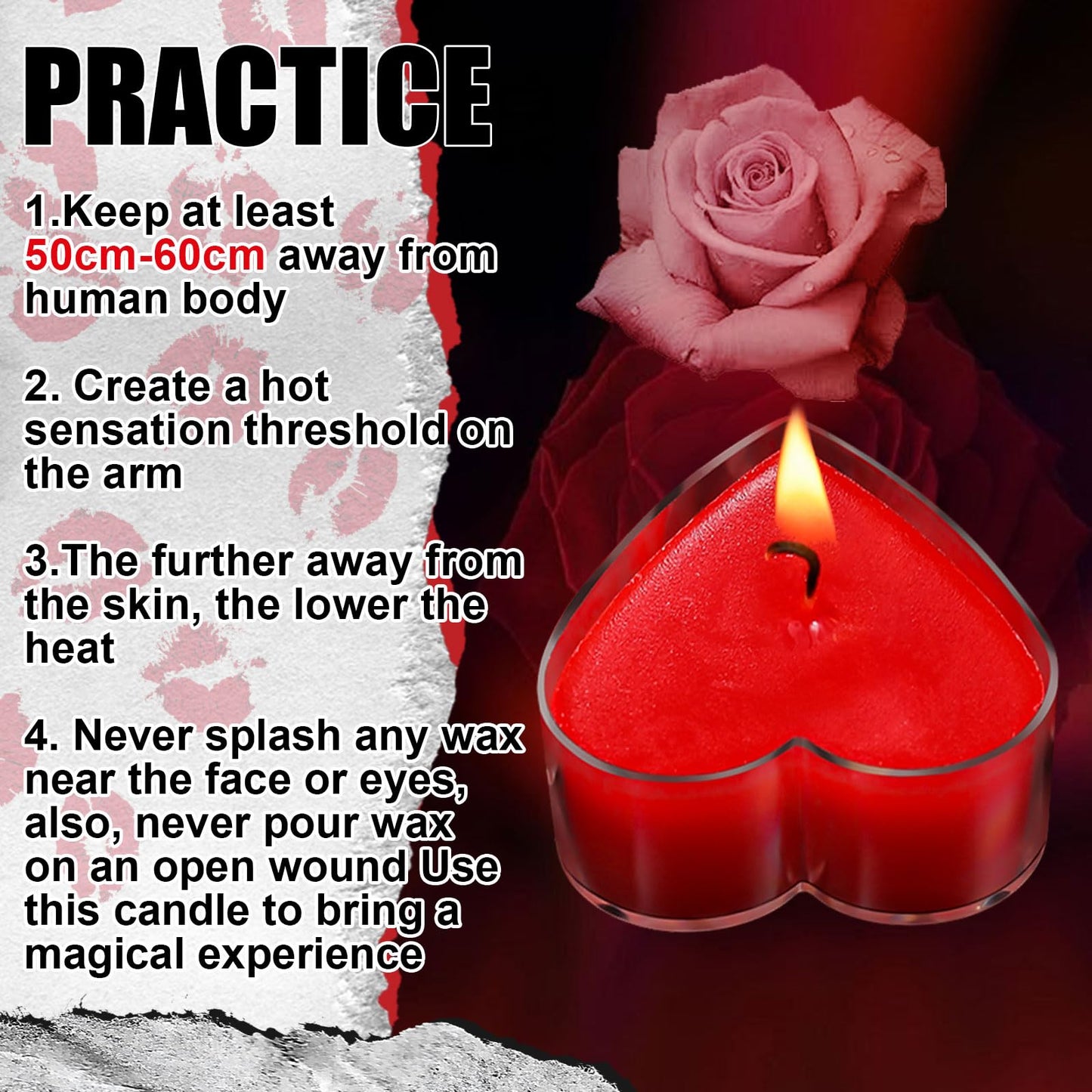 Tisancy 12 Pcs Low Temperature Candles, Red Heart Low Heat Candles Romantic Valentine's Day Gifts for Women, Body Safe Wax Dripping Play Smokeless Unscented Tea Lights for Anniversaries, Home Decor