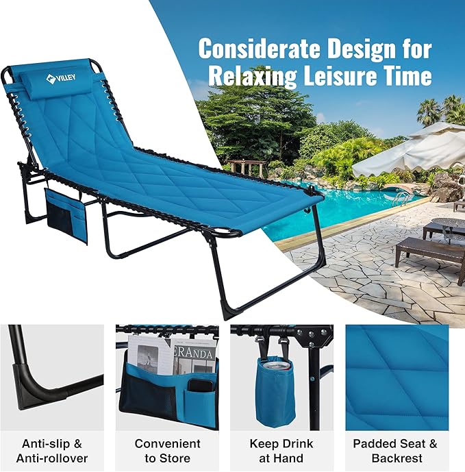 VILLEY Oversized Padded Chaise Lounge