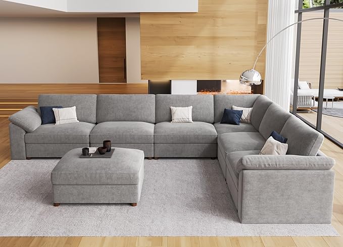 EASE MOOSE Oversized Sectional Modular Sofa, Modern Comfort L Shape Sectional