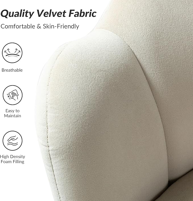 HULALA HOME Modern Velvet Accent Chair