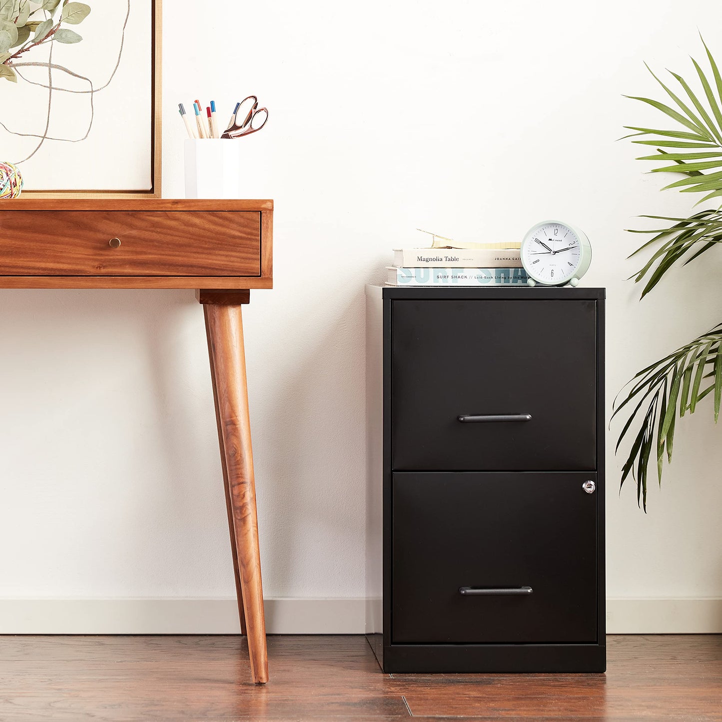 NuSparc 2 Drawer Locking Filing Cabinet | Pre-Assembled Steel Construction | Space-Saving Design is Perfect for Home and Small Office | Letter-Size | Assembled in North America