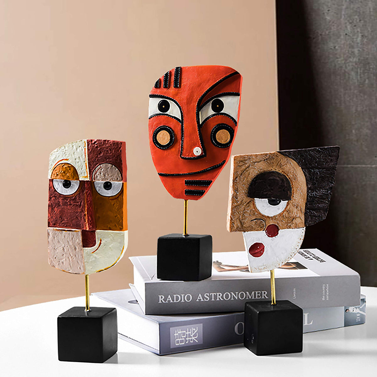 HCCMLOVE High Spirits - Handcrafted Resin Abstract Sculpture for Home Decor, Modern Book Shelf TV Stand, Living Room, Dining Room Table, Bedroom, Office Desktop, Cabinets Decorative Ornaments