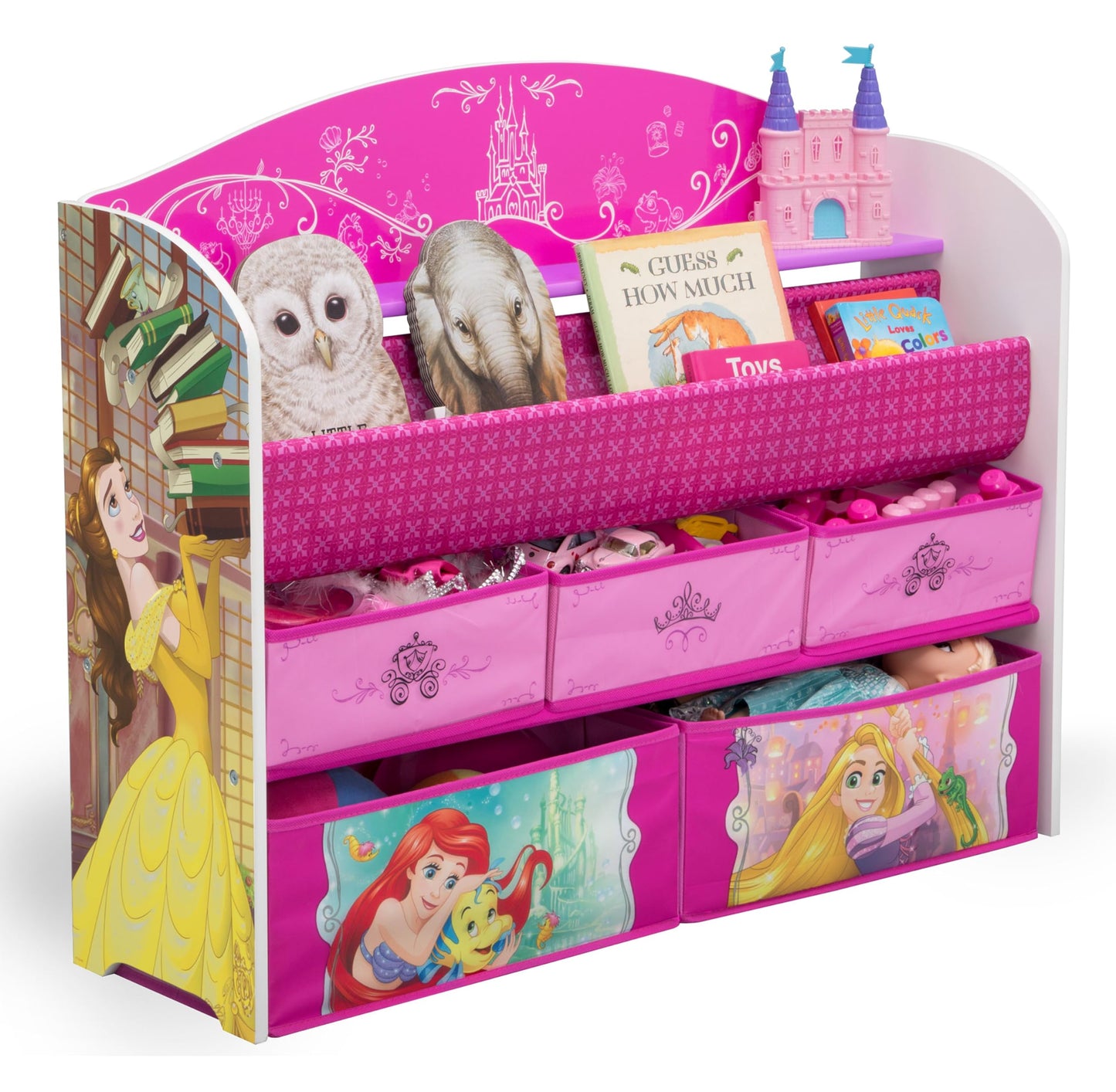 Delta Children Deluxe Book & Toy Organizer, Disney Princess