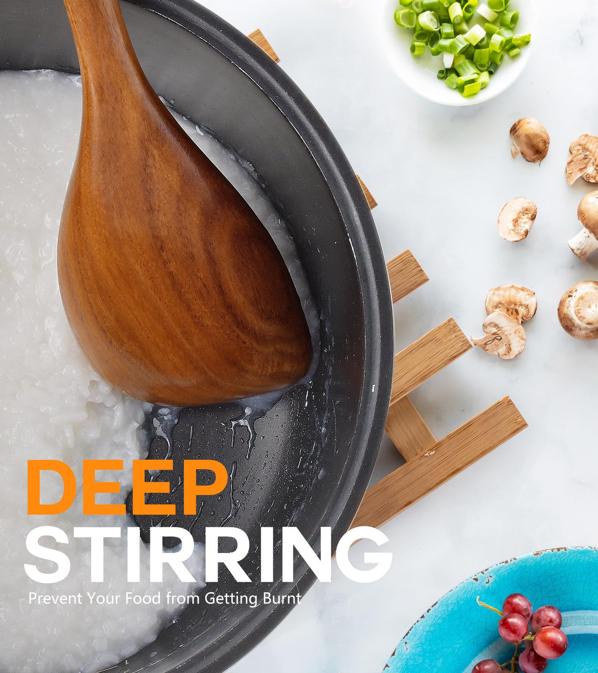 Wooden Spoons for Cooking, Natural Premium Teak Wood Corner Spoon, Good Grip Large Wooden Spoons and Wooden Spatula, Heat Resistant Wooden Cooking Utensils for Nonstick Cookware Cooking Gifts