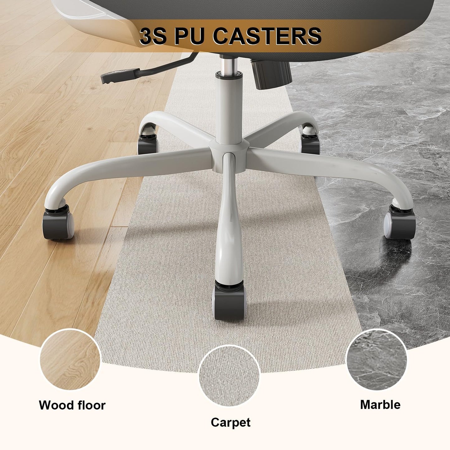 Office Chair, Ergonomic Desk Chairs 330LBS Capacity High Back Mesh Computer Chair with Flip-up Armrests, Comfy Work Chair with Adjustable Lumbar Support