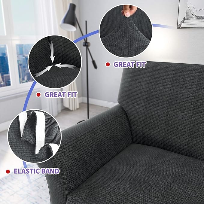 ZNSAYOTX 3 Piece Loveseat Covers