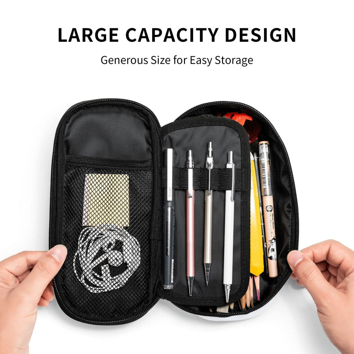 Aoojanu Video Game Controller Large Pencil Case With Zipper Compartments Stationery Pencil Bag For Kids Teens Students School Supplies
