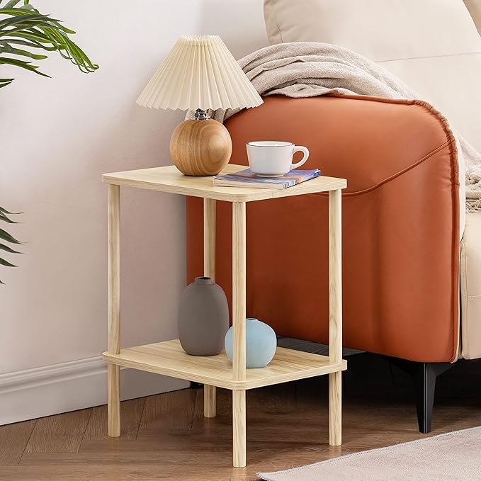 Apicizon 2 Tier End Table Set of 2, Small Side Table