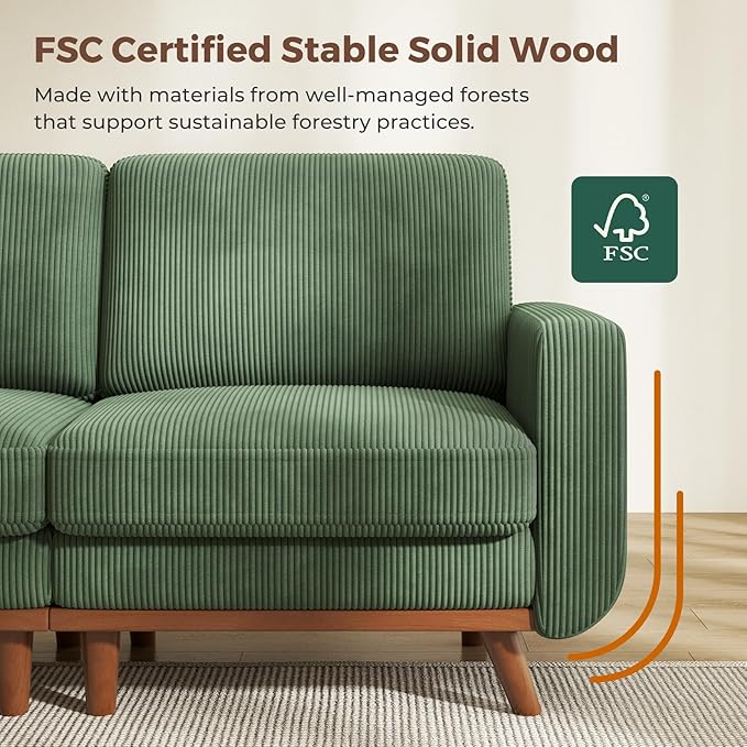 Vesgantti 97" Modular Sectional Sofa Green, Sectional Couch