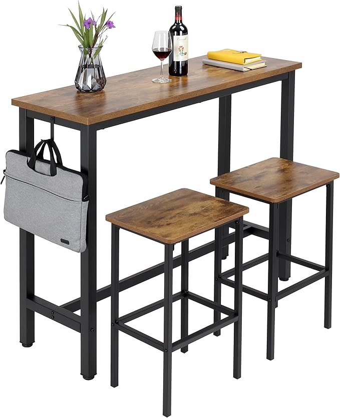Finnhomy 47" Industrial Bar Table Set