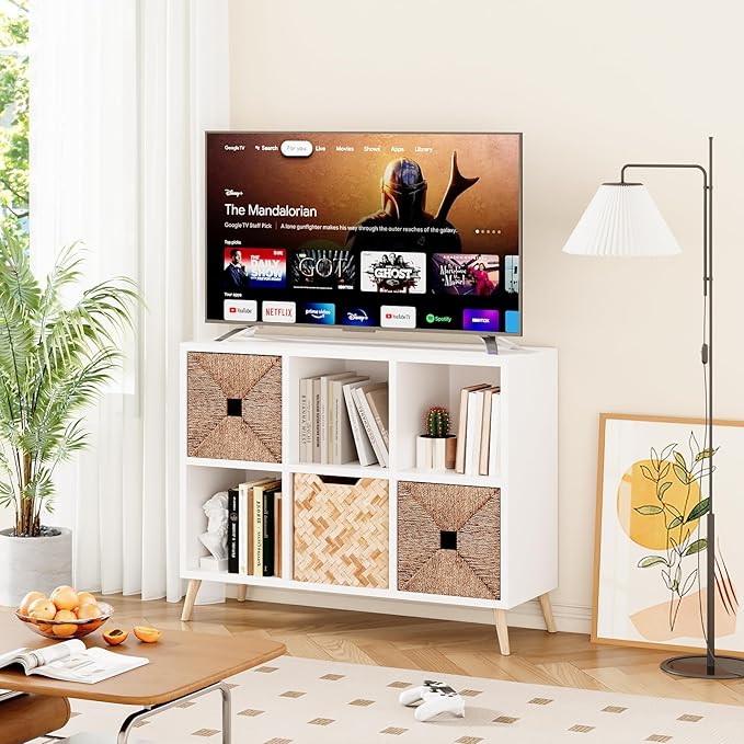 6 Cube Storage Organizer, Wood Bookcase