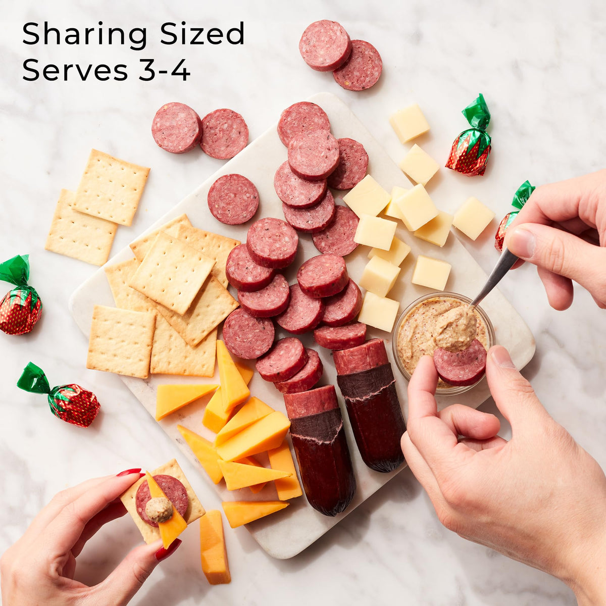 Hickory Farms Savory & Sweet Farmhouse Meat and Cheese Gift Basket (Small) - Box Set | Charcuterie Board Food | Summer Sausage | Father's Day | Mother's Day | Easter | Christmas | Holiday | Housewarming | Gourmet | Sympathy | Care Package