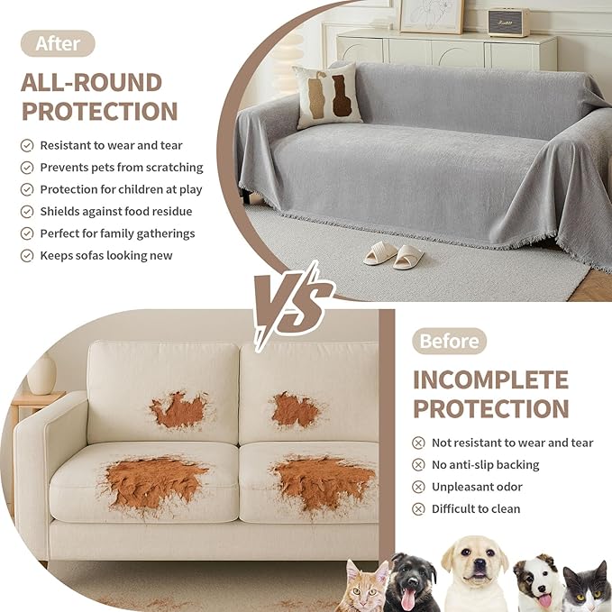 Armchair Couch Cover for Dogs 1 Cushion, Washable Recliner Covers Sofa Protector