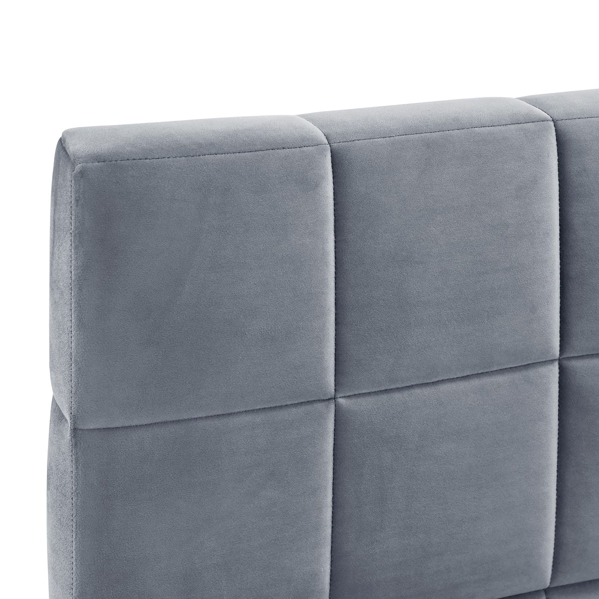 Ball & Cast Full Size Daybed, Velvet Upholstered Day Bed Frame with Tufted Backrest & Armrest,Modern Sofa Bed,Classic Floor Bed with Solid Wood Slats Support,No Box Spring Needed,Gray