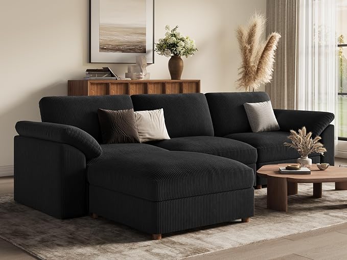 EASE MOOSE Oversized Modular Sectional Sofa, Modern Luxury Large L Shape