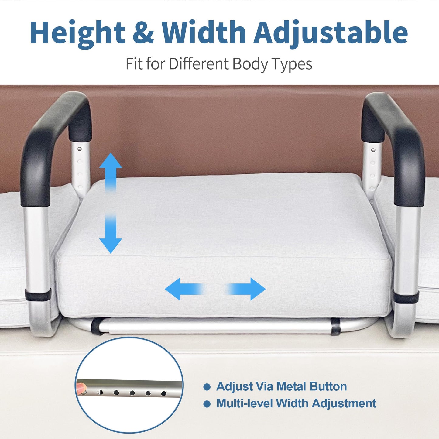 Chair Lift Assist Devices for Seniors Elderly, Minimum Width 21.25 Inches, Adjustable Couch Cane Stand Up Assist Mobility Aid Aluminum Sofa Stand Assist Chair Lift Assist Handle for Patients Disabled