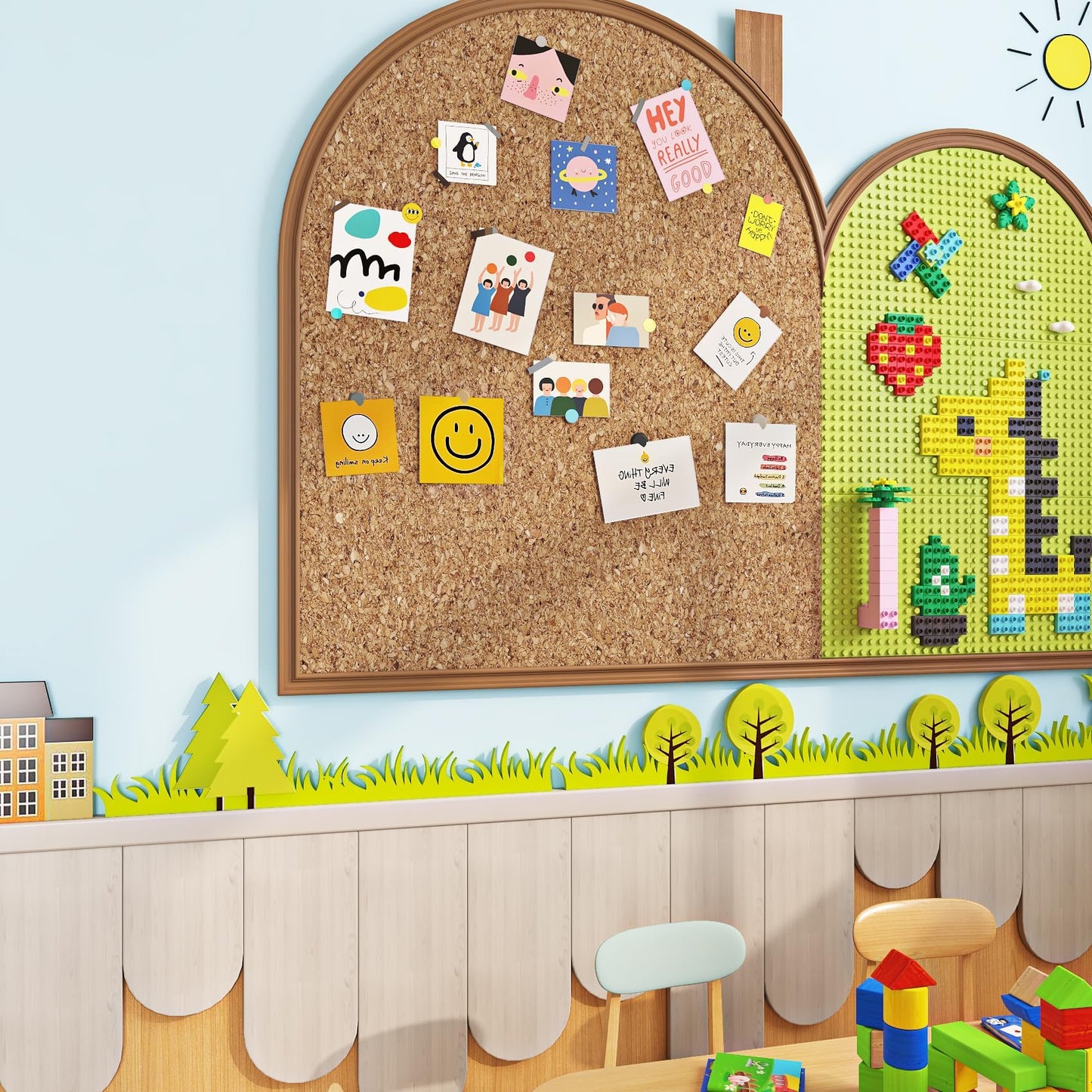 ReWallpaper Cork Boards for Walls 24in x 6.5ft Wide Peel and Stick Brown Cork Roll 3mm Thick Easy Grid Cut Office Classroom Pin Board Memo Display Daily Planner Notice Team Reminder Schedule Ideas