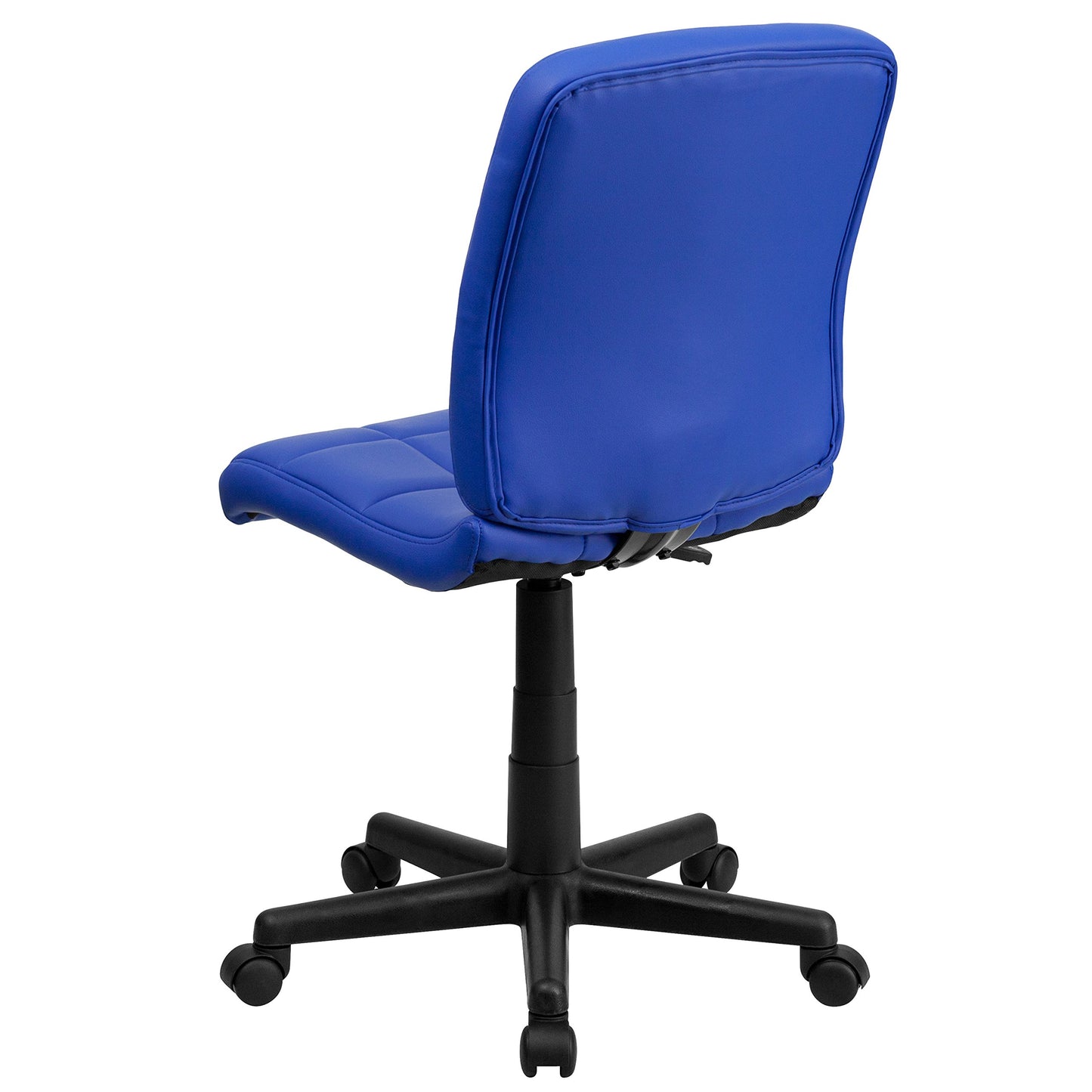 Flash Furniture Clayton Mid-Back Blue Quilted Vinyl Swivel Task Office Chair