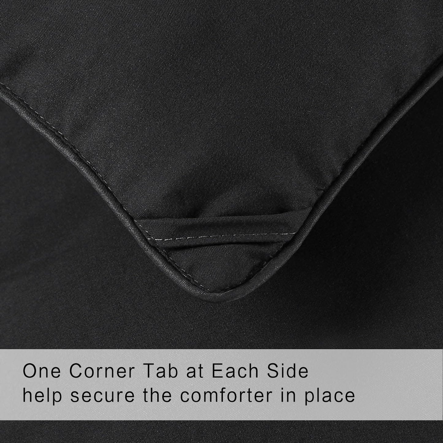 COHOME Premium King Size Comforter, All-Season Quilted Down Alternative Duvet Insert, Luxury Hotel GentleSoft Comforter with Anti-Clump Tech & 8 Tabs - Reversible - Black 90x102 inches