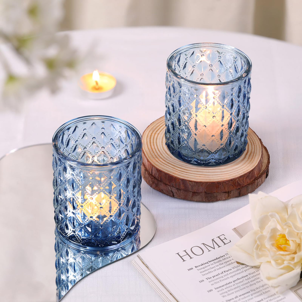 8Pcs Large Votive Candle Holders