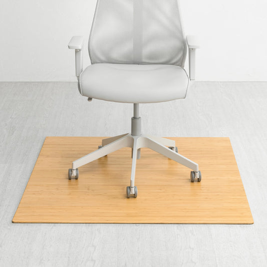 Anji Mountain Office Chairmat Thickest & Sturdy Bamboo Chairmats Highly Premium Quality Anti-Slip Heavy Duty for Multi-Purpose Hardwood Floor Office & Home Floor Protector Office Chair mat-8mm Thick