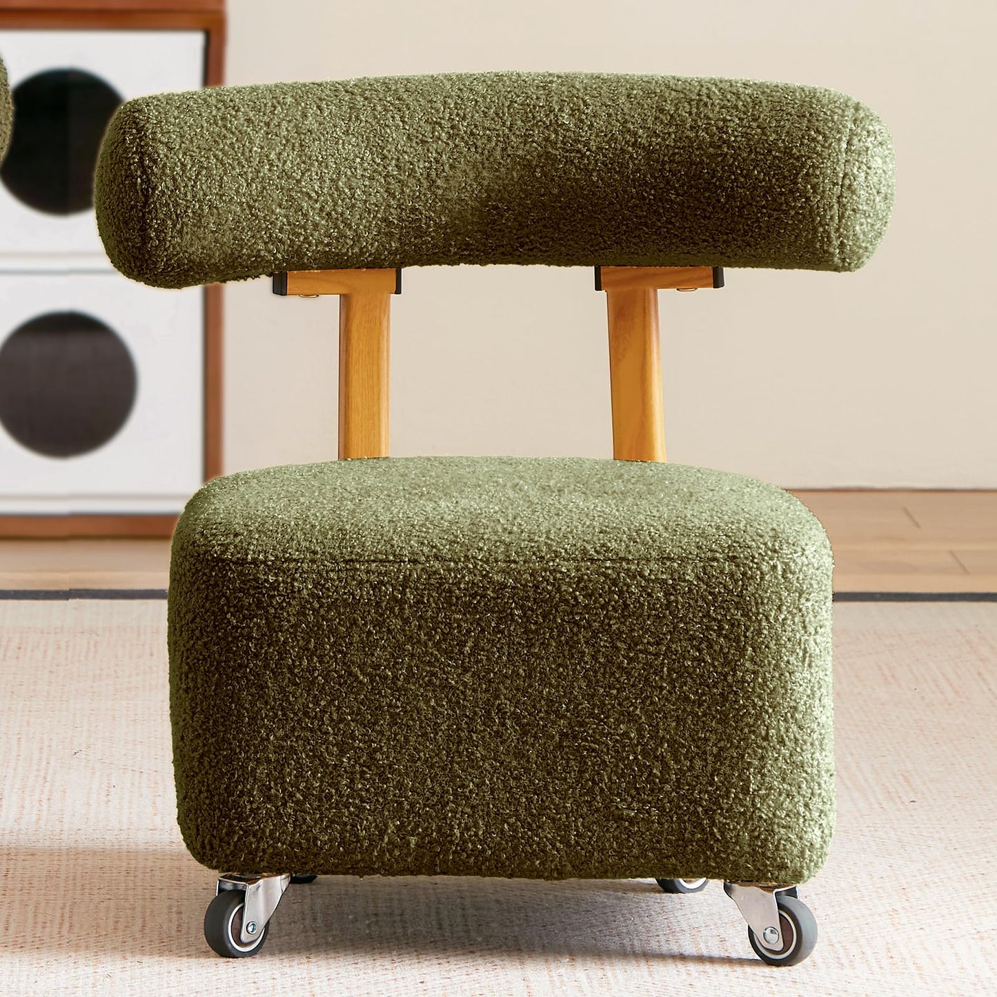 LROTXO Kids Rolling Chair, Green, 3-8 Years